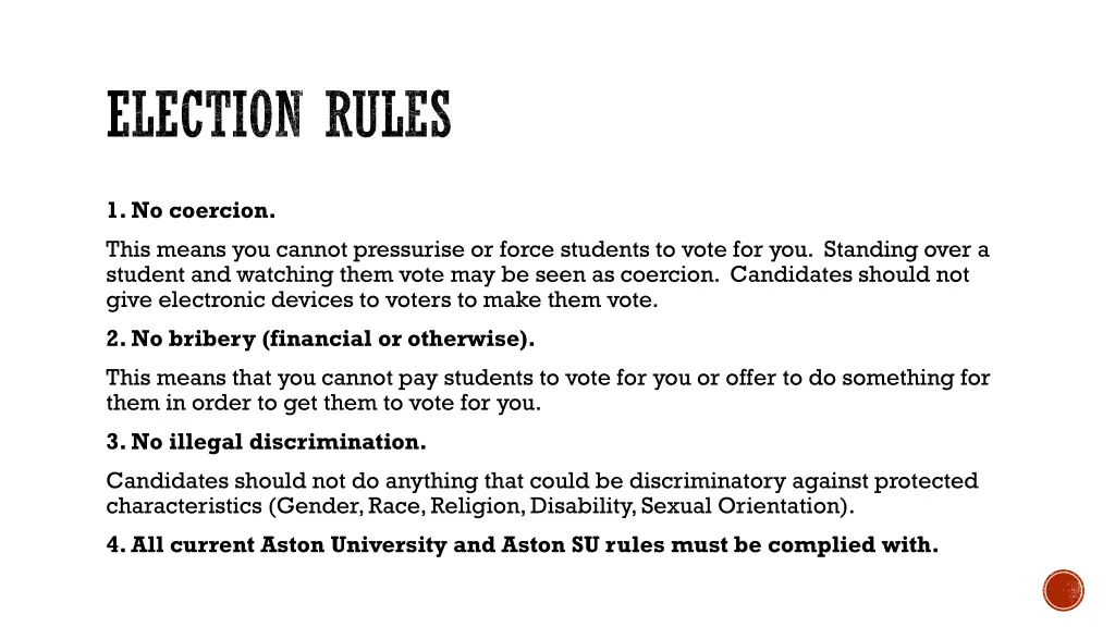 election rules