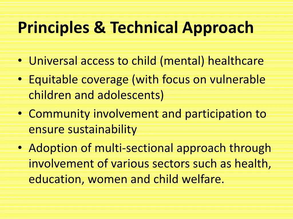 principles technical approach