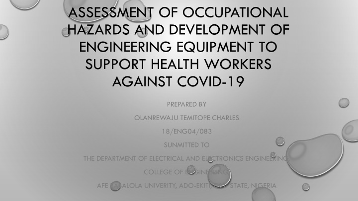 assessment of occupational hazards