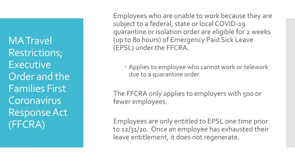 employees who are unable to work because they