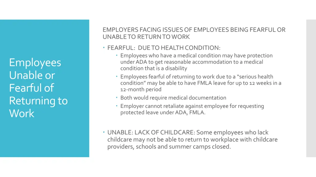 employers facing issues of employees being