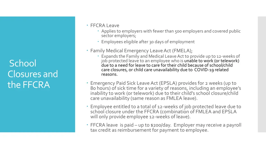 ffcra leave applies to employers with fewer than