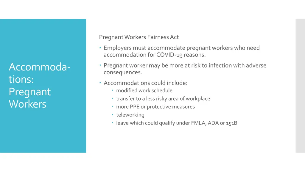 pregnant workers fairness act