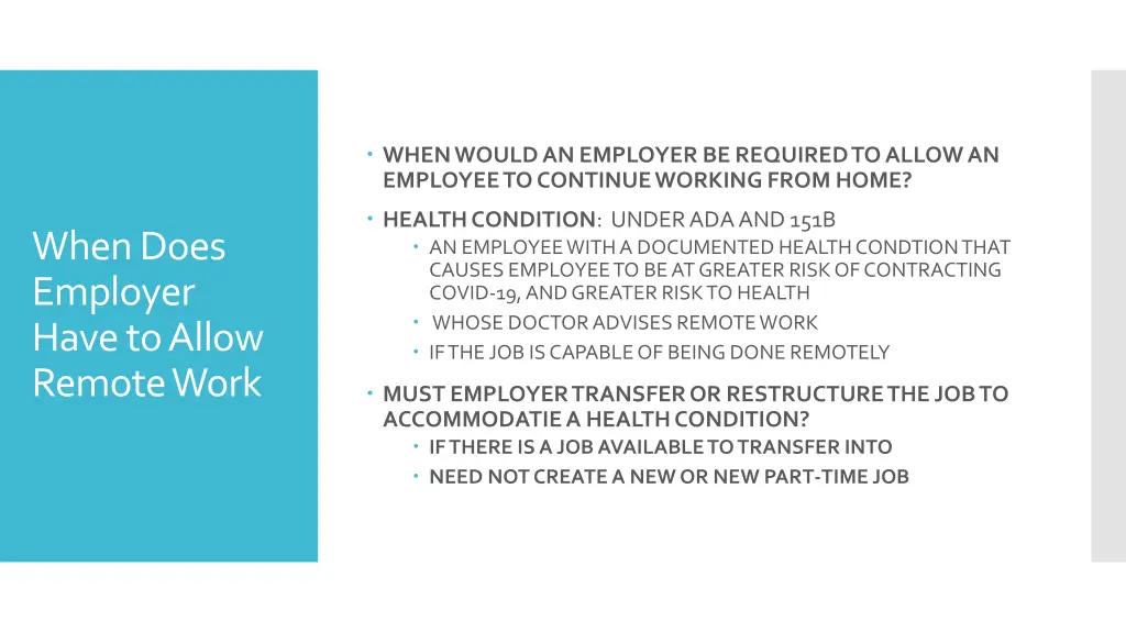 when would an employer be required to allow