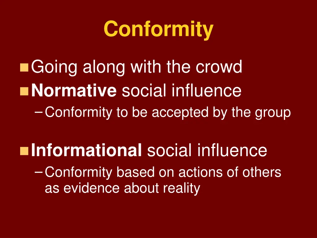 conformity 1