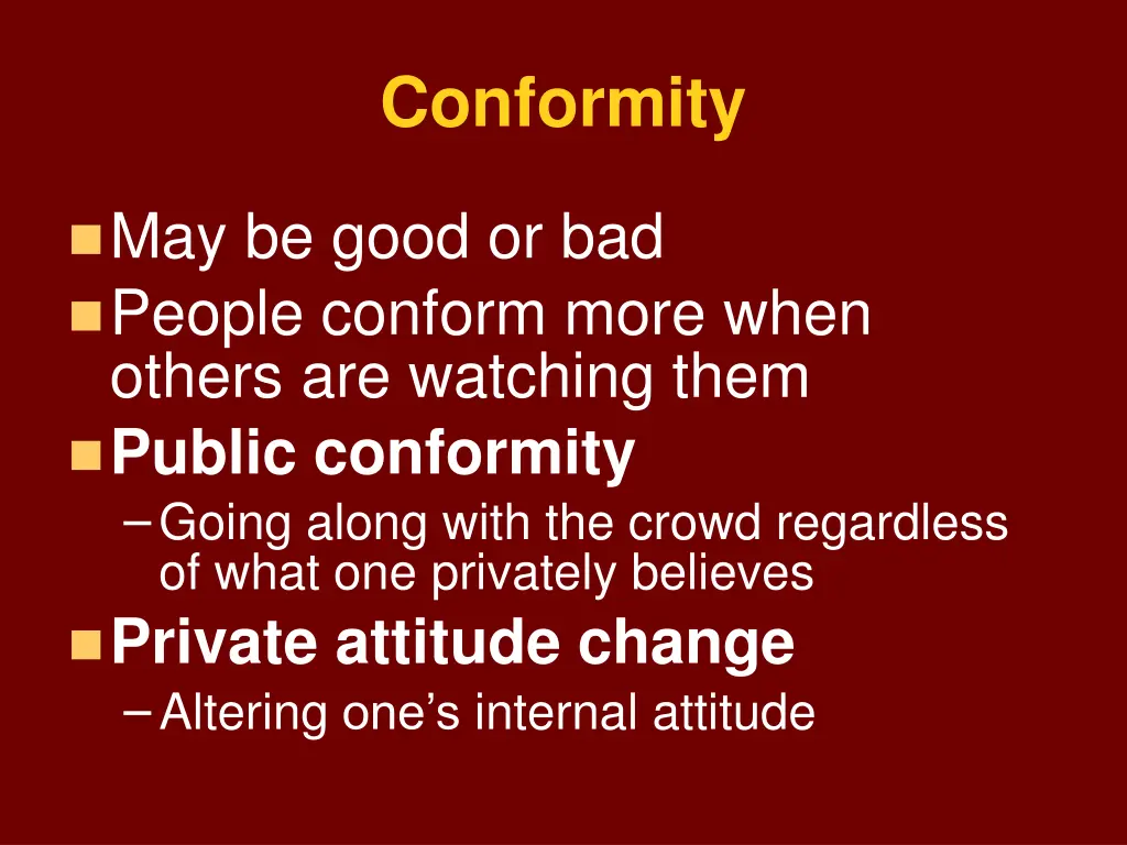 conformity 2