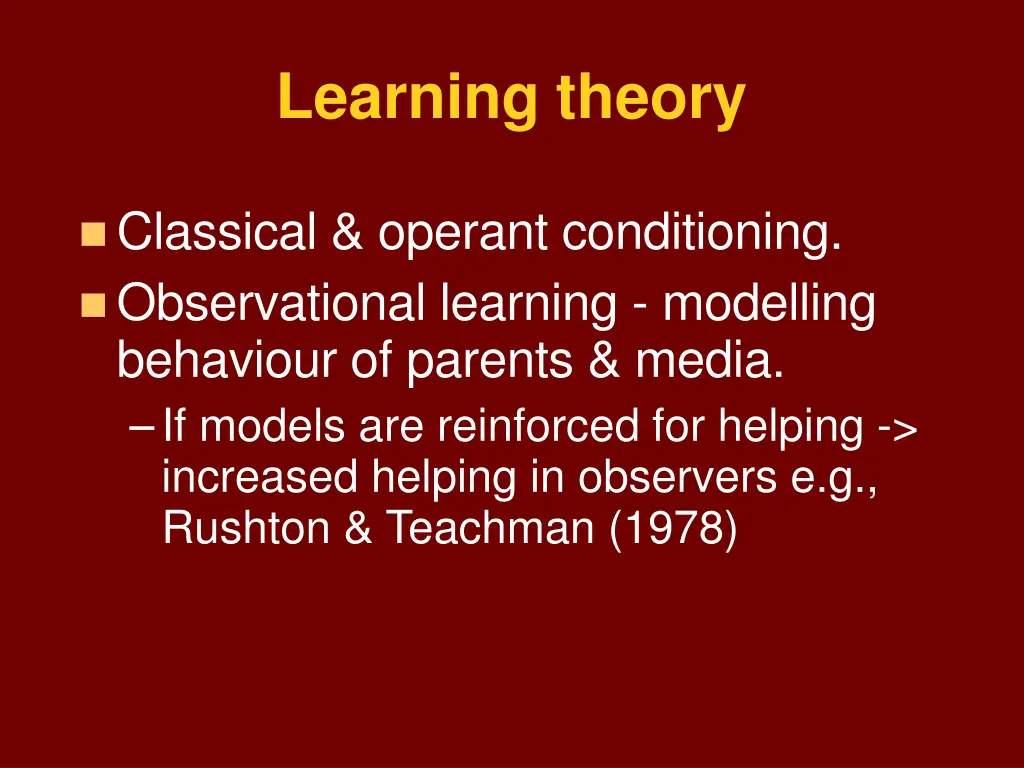 learning theory
