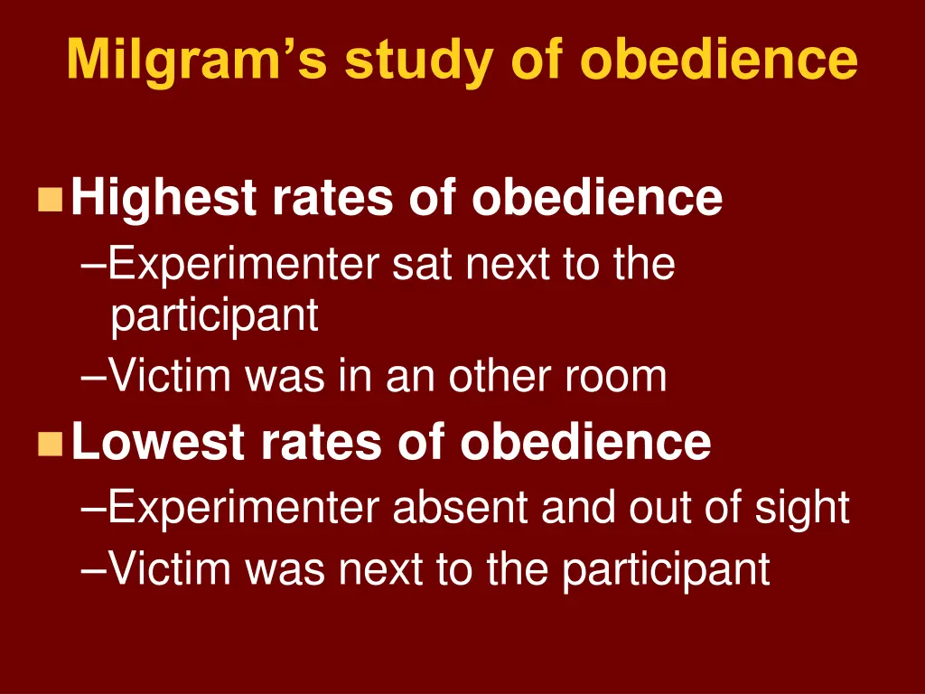 milgram s study of obedience 2
