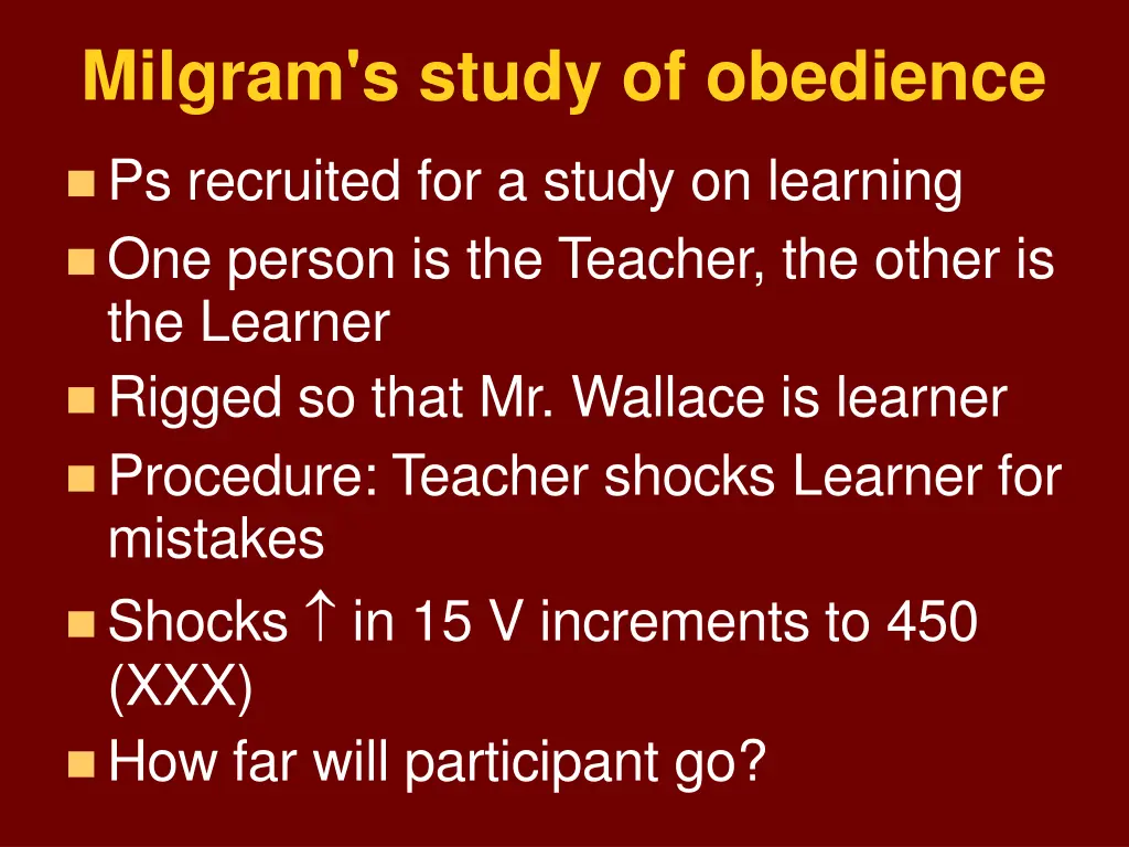 milgram s study of obedience