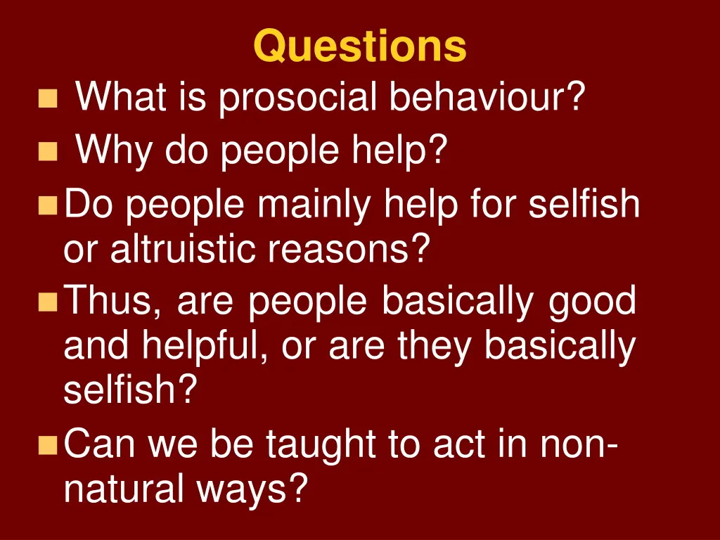 questions