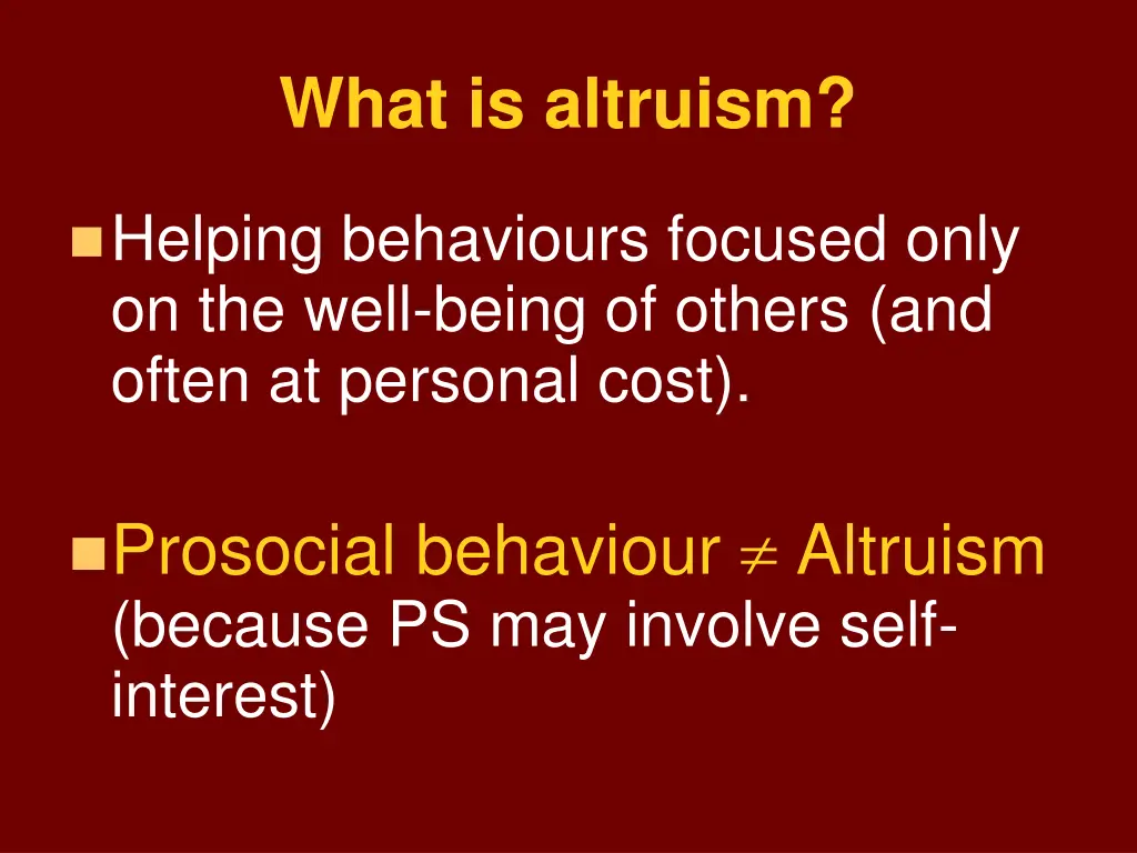 what is altruism