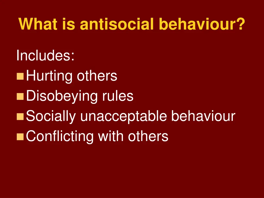 what is antisocial behaviour 1