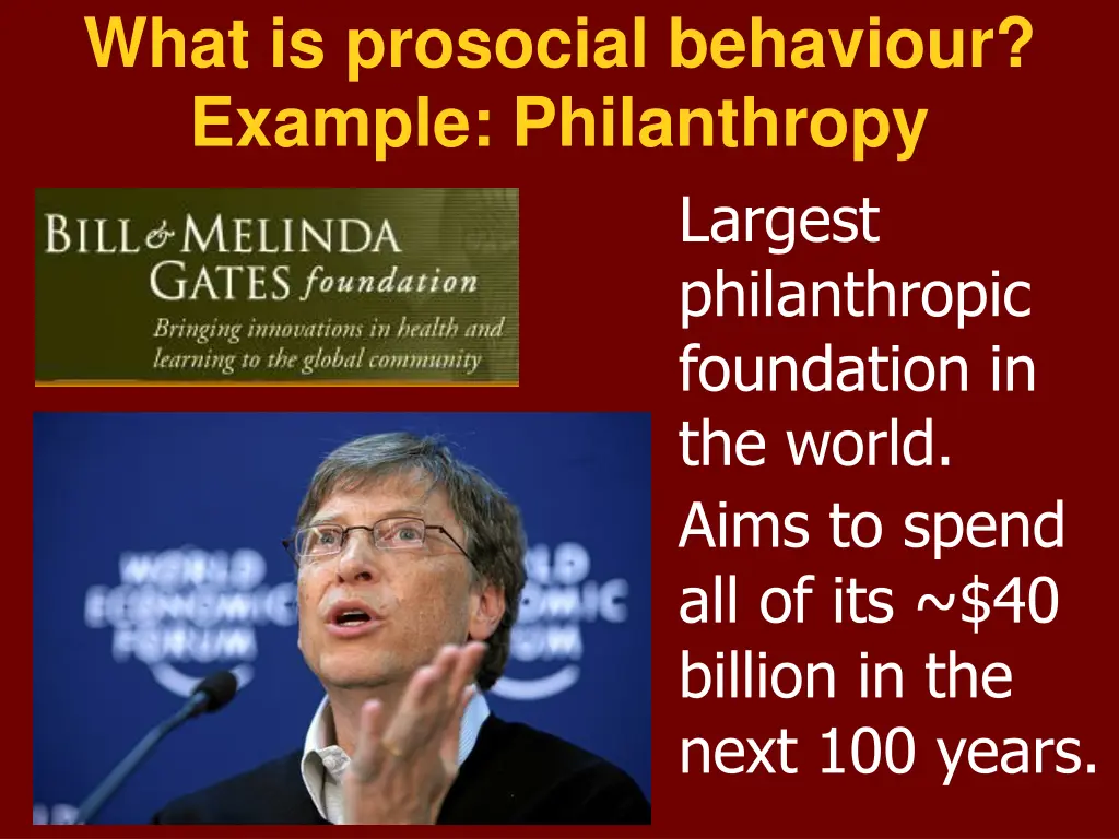 what is prosocial behaviour example philanthropy