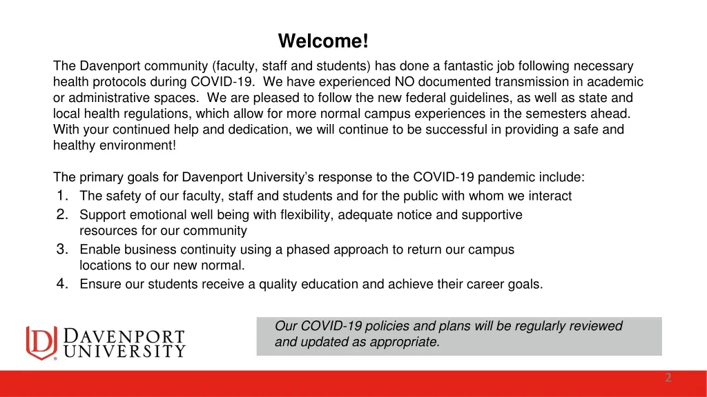 welcome
