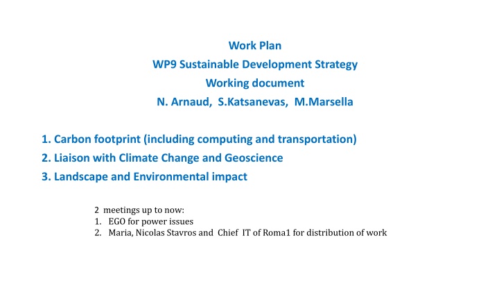 work plan