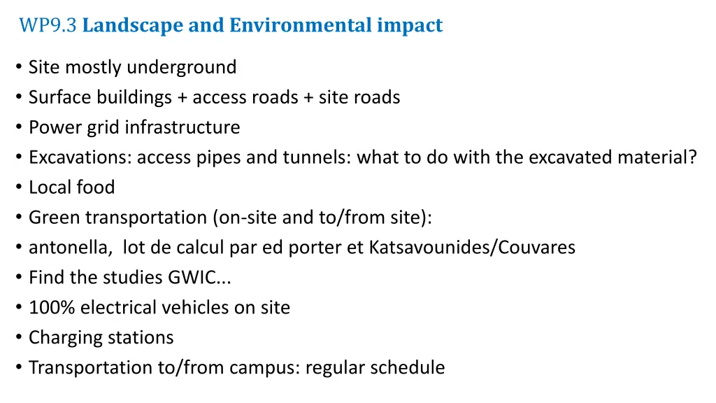 wp9 3 landscape and environmental impact