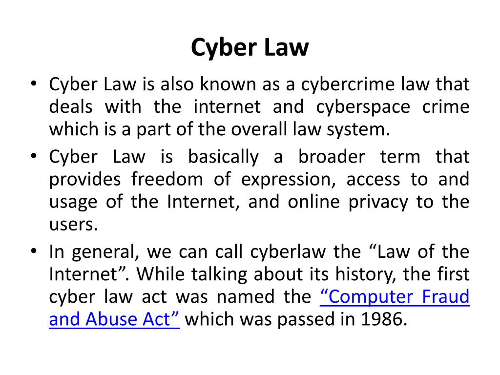 cyber law