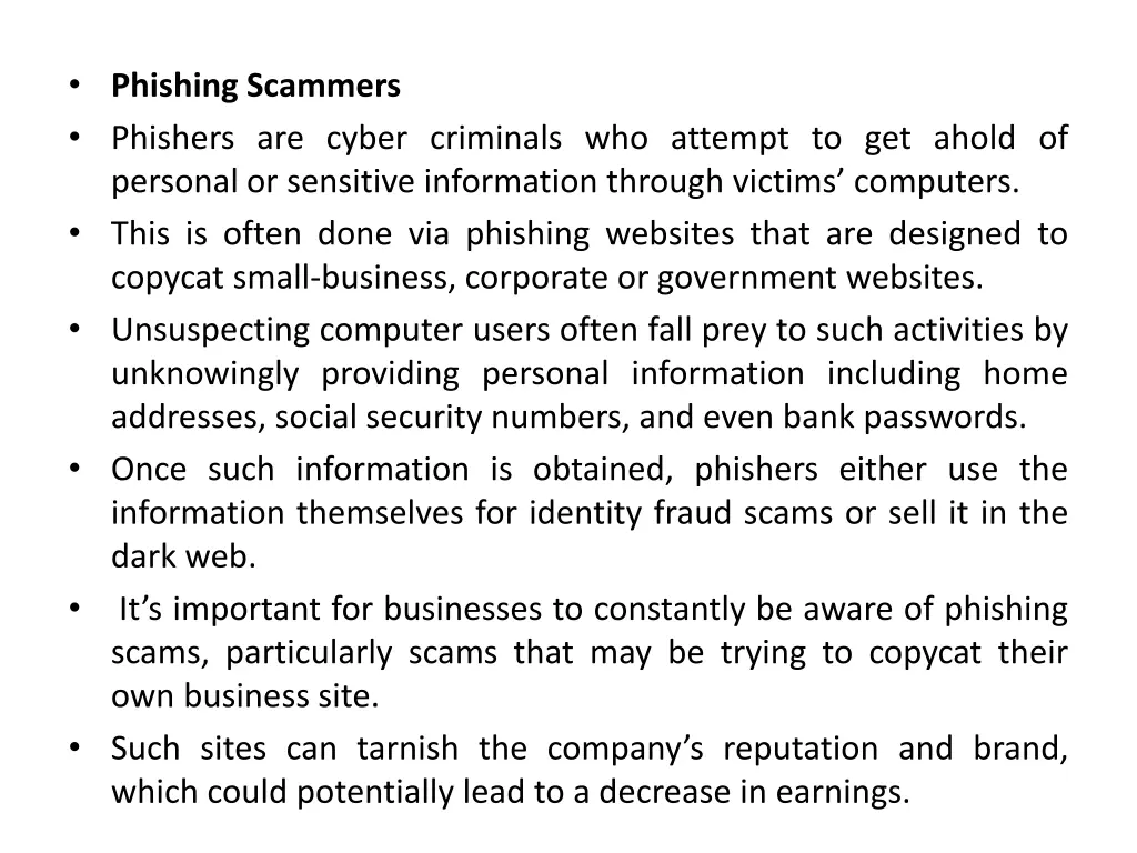 phishing scammers phishers are cyber criminals