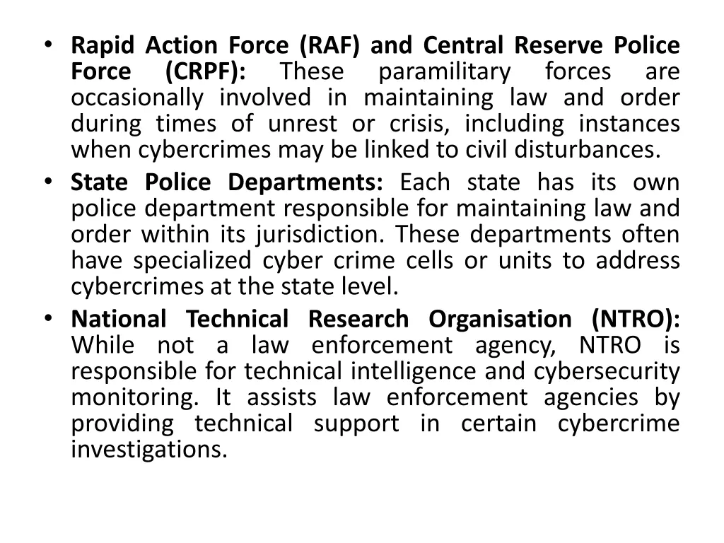 rapid action force raf and central reserve police