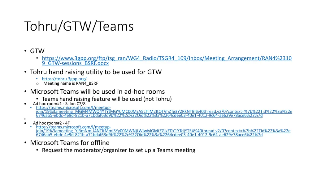 tohru gtw teams