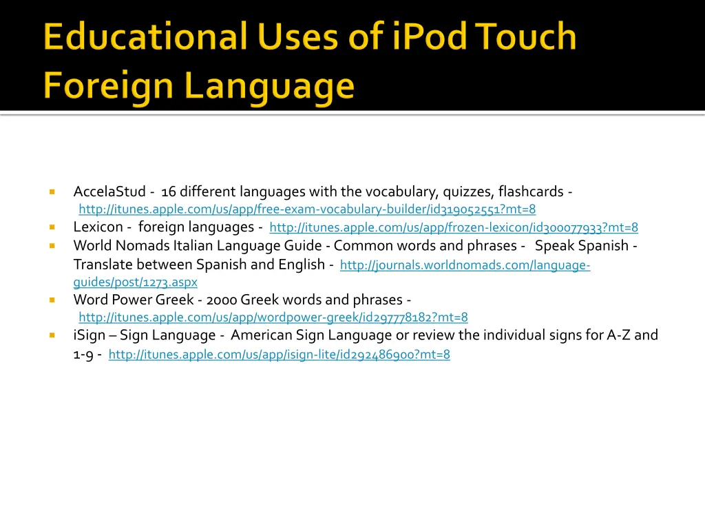 accelastud 16 different languages with