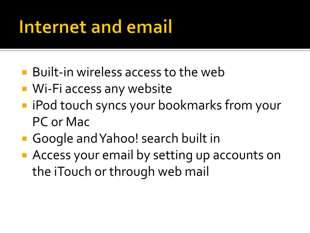 built in wireless access to the web wi fi access