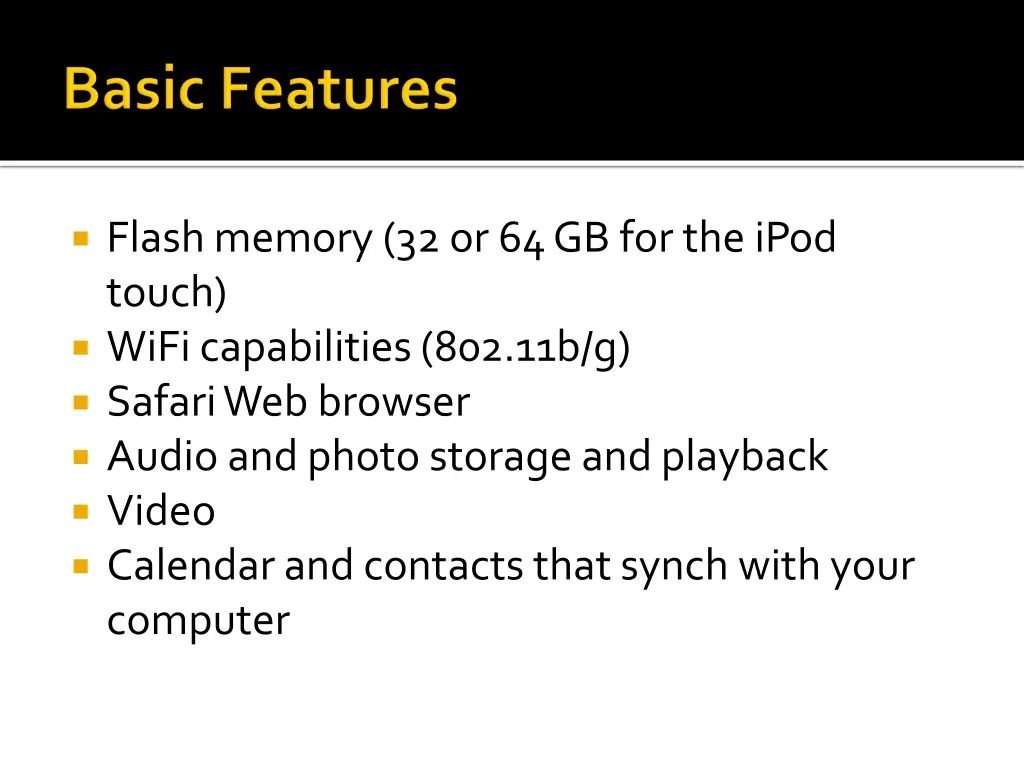 flash memory 32 or 64 gb for the ipod touch