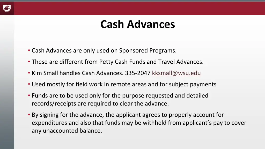 cash advances