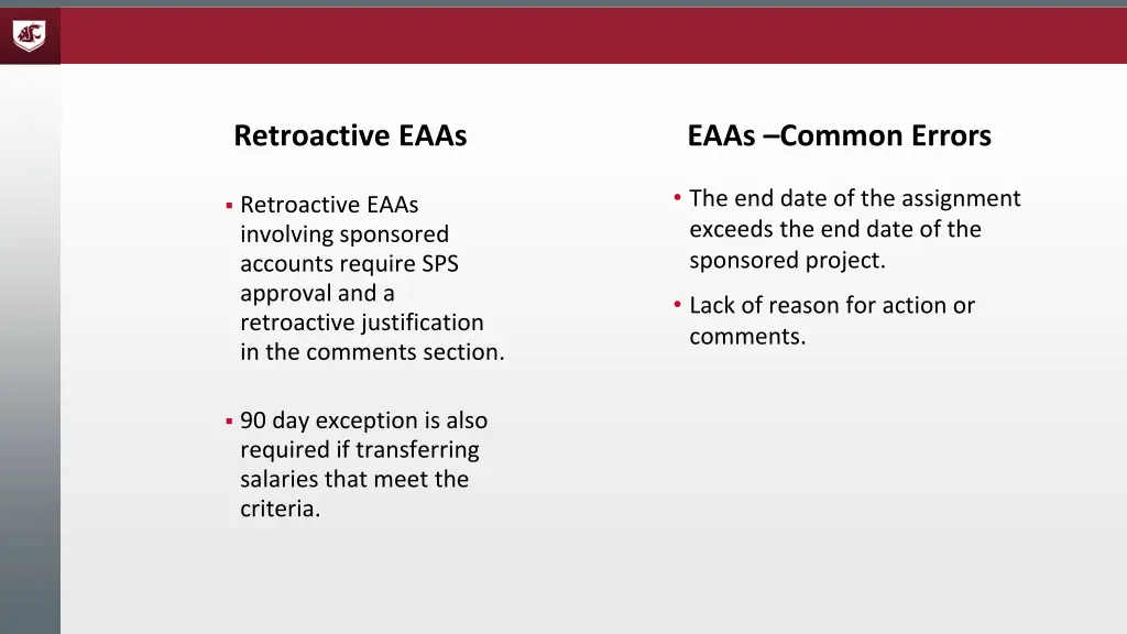 retroactive eaas