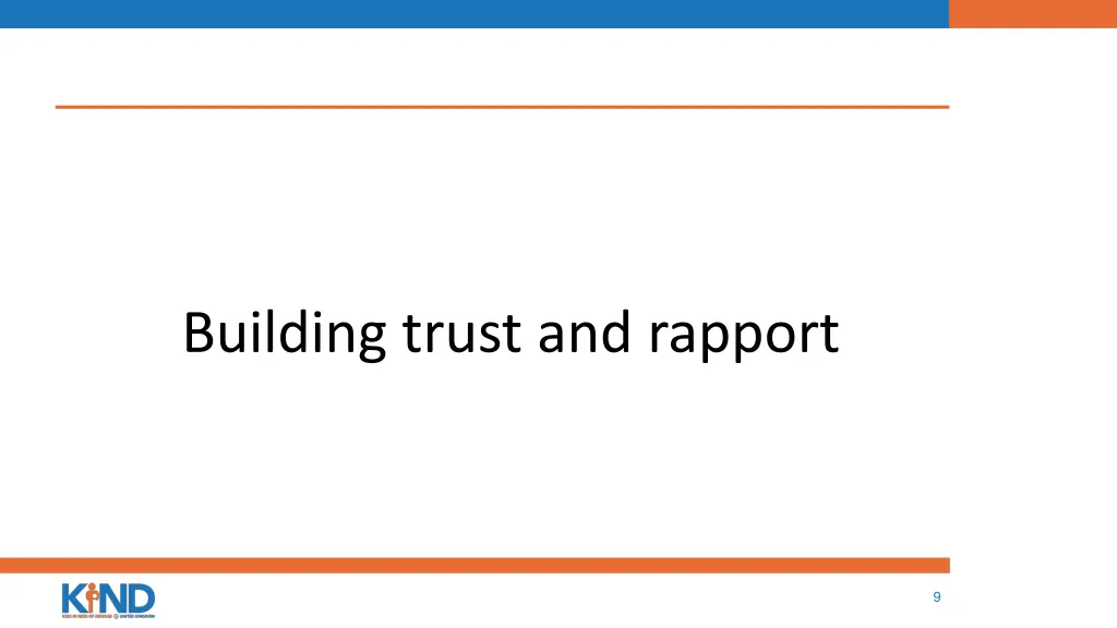 building trust and rapport