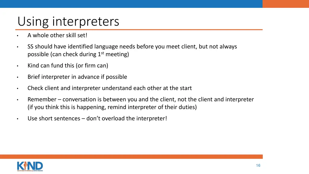 using interpreters