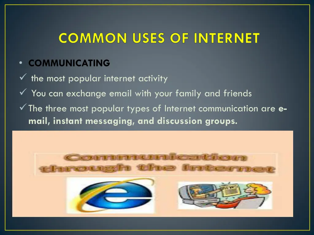 common uses of internet 1