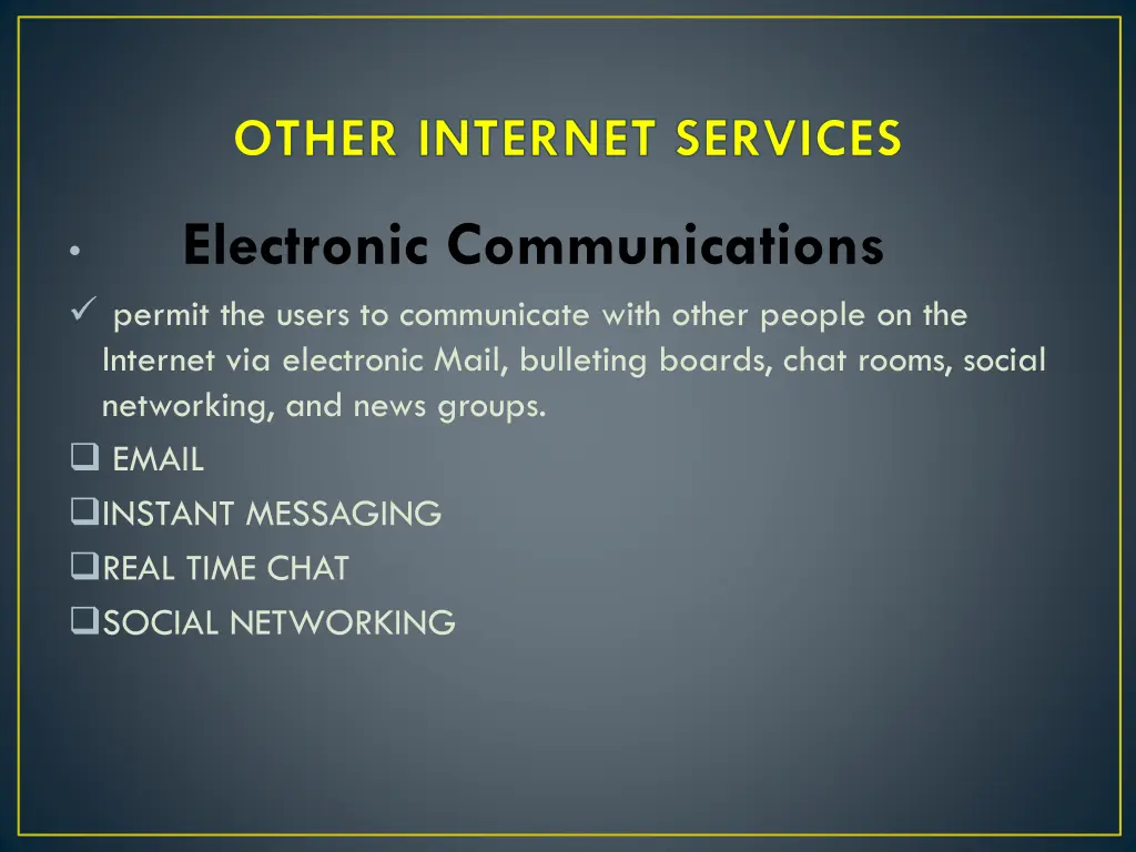 other internet services