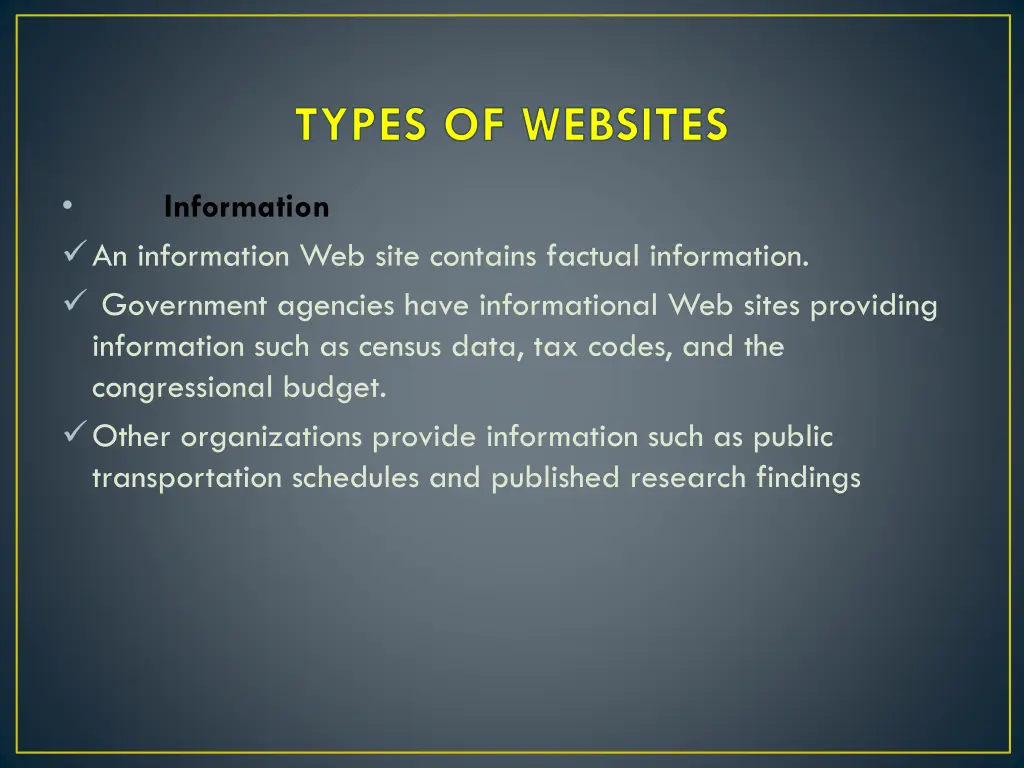 types of websites 2