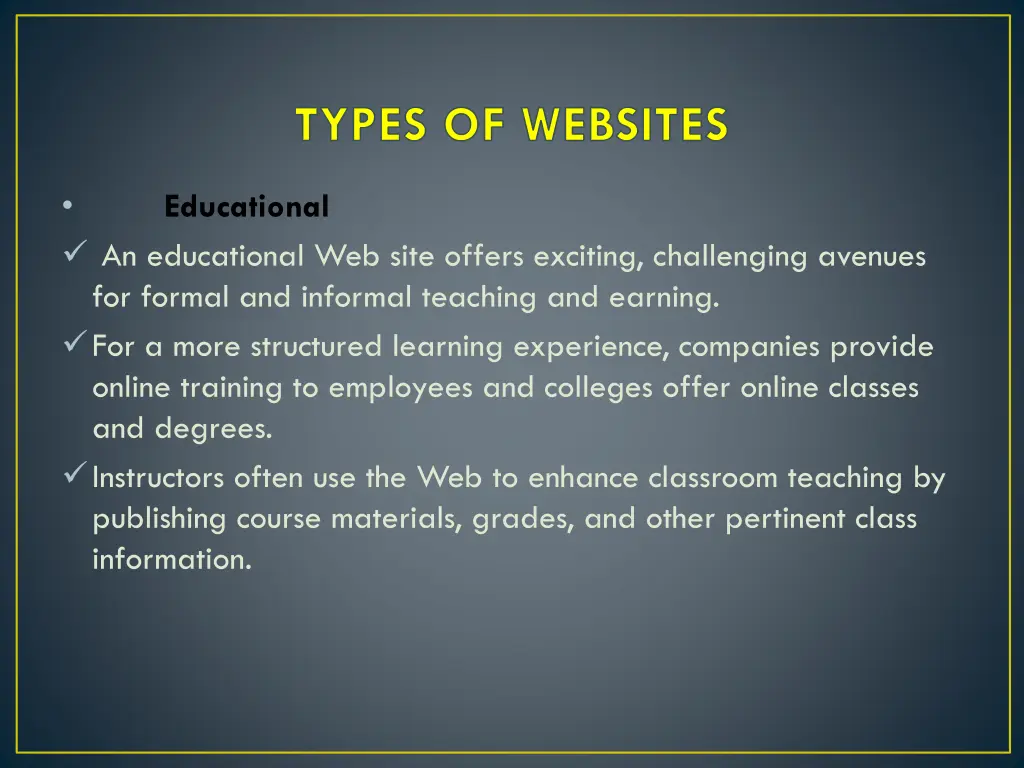 types of websites 4