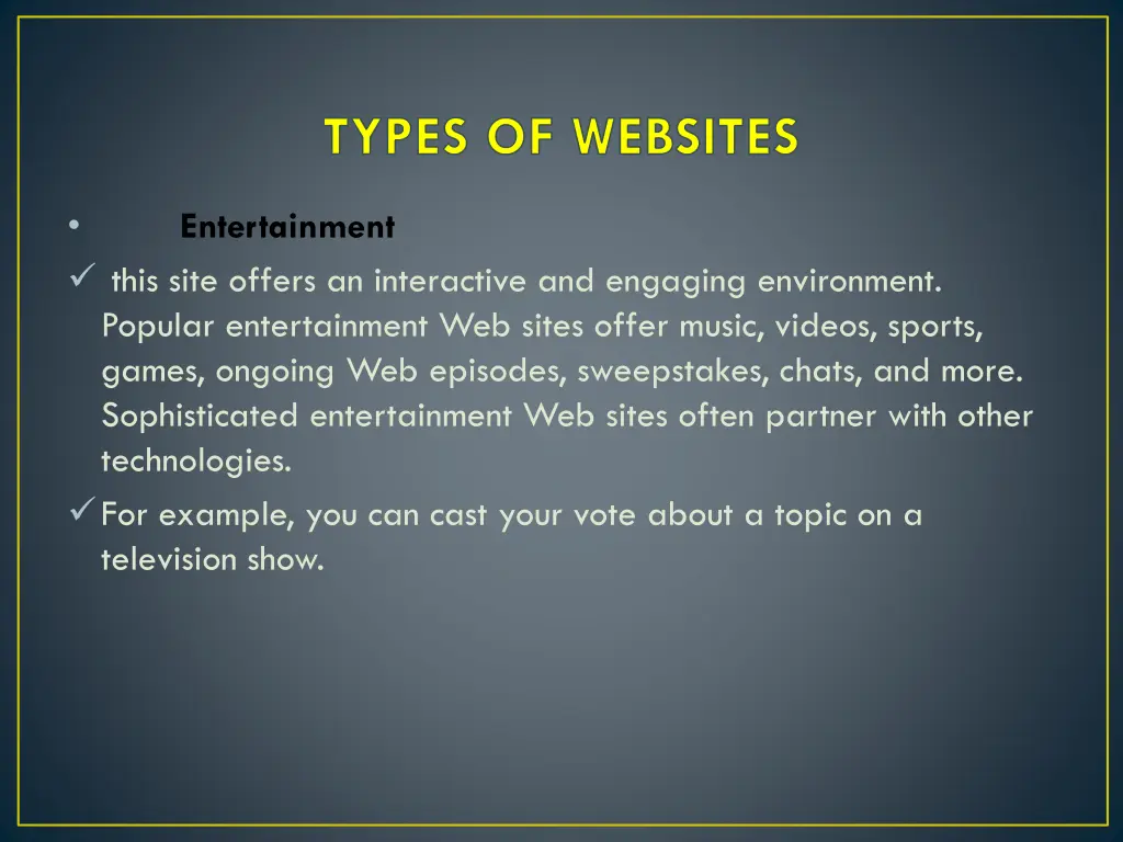 types of websites 5