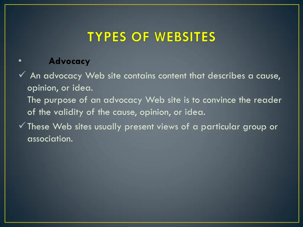 types of websites 6