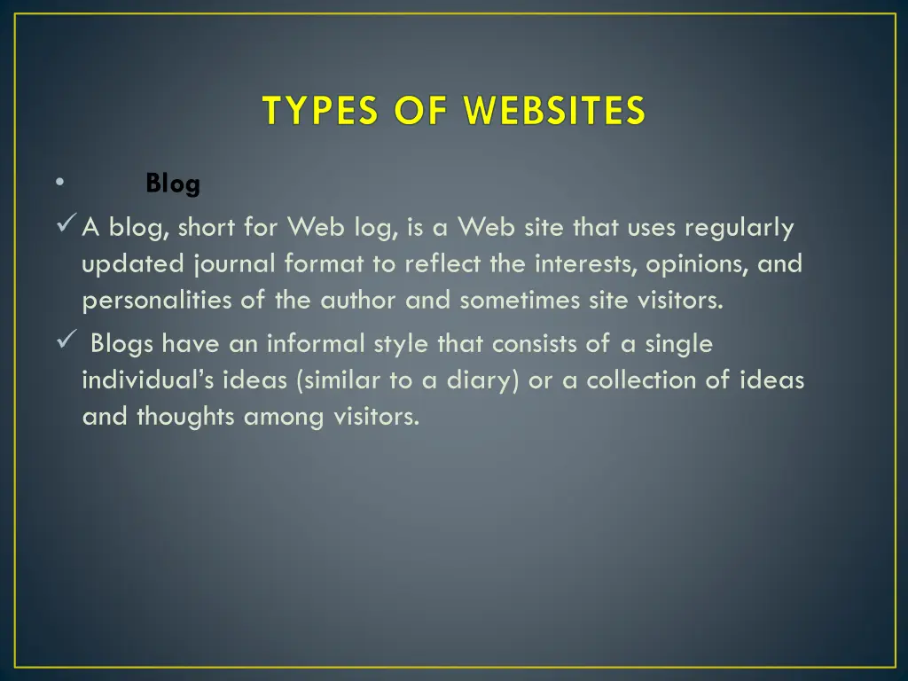 types of websites 7