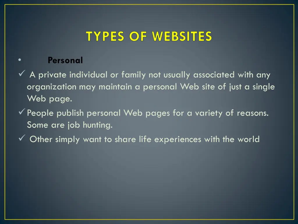types of websites 8