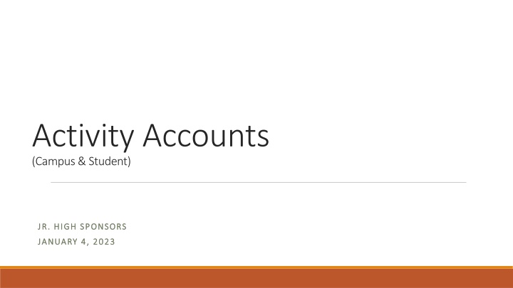activity accounts campus student