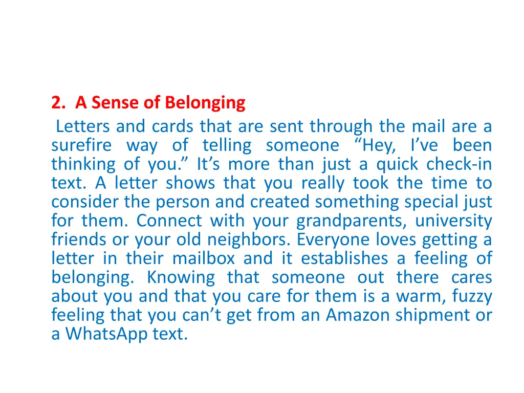 2 a sense of belonging letters and cards that