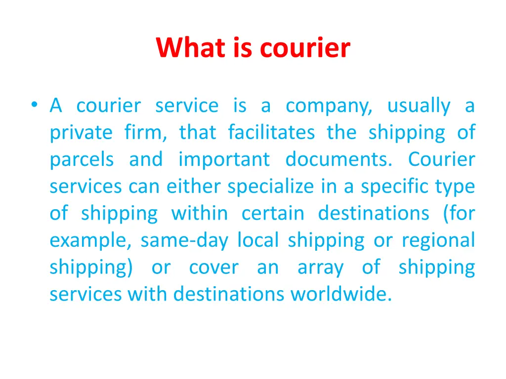 what is courier