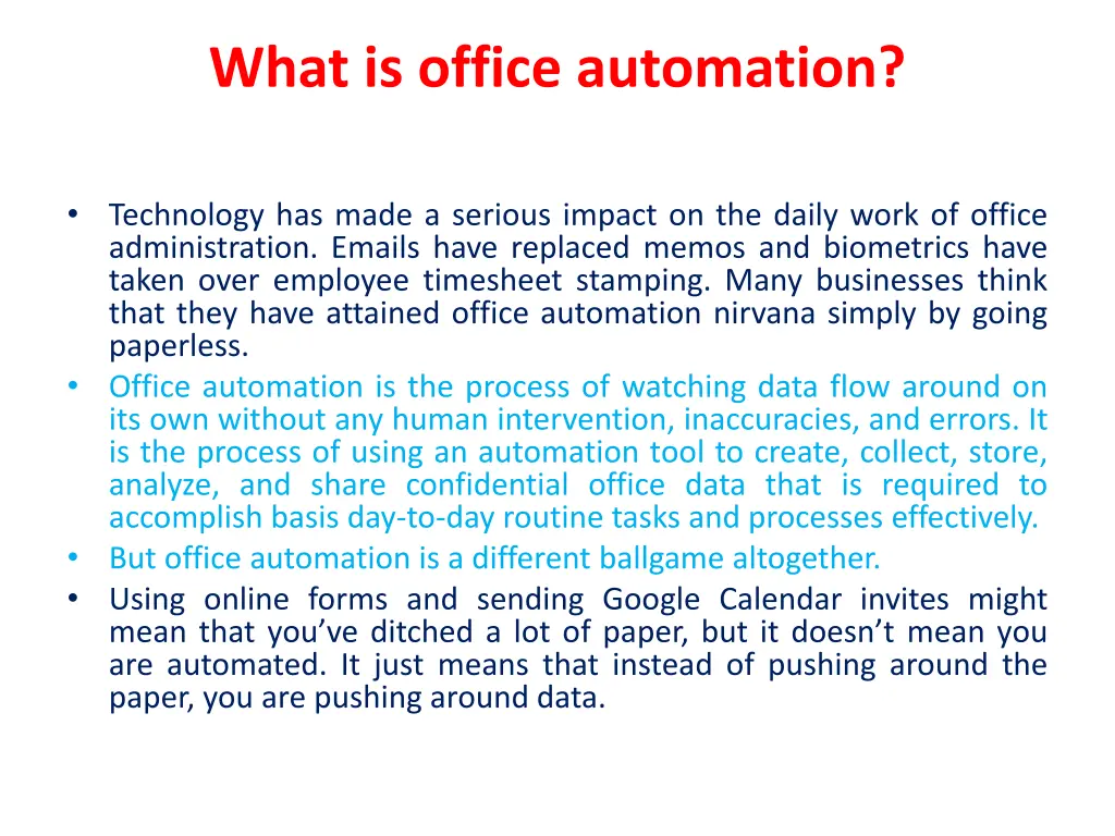 what is office automation