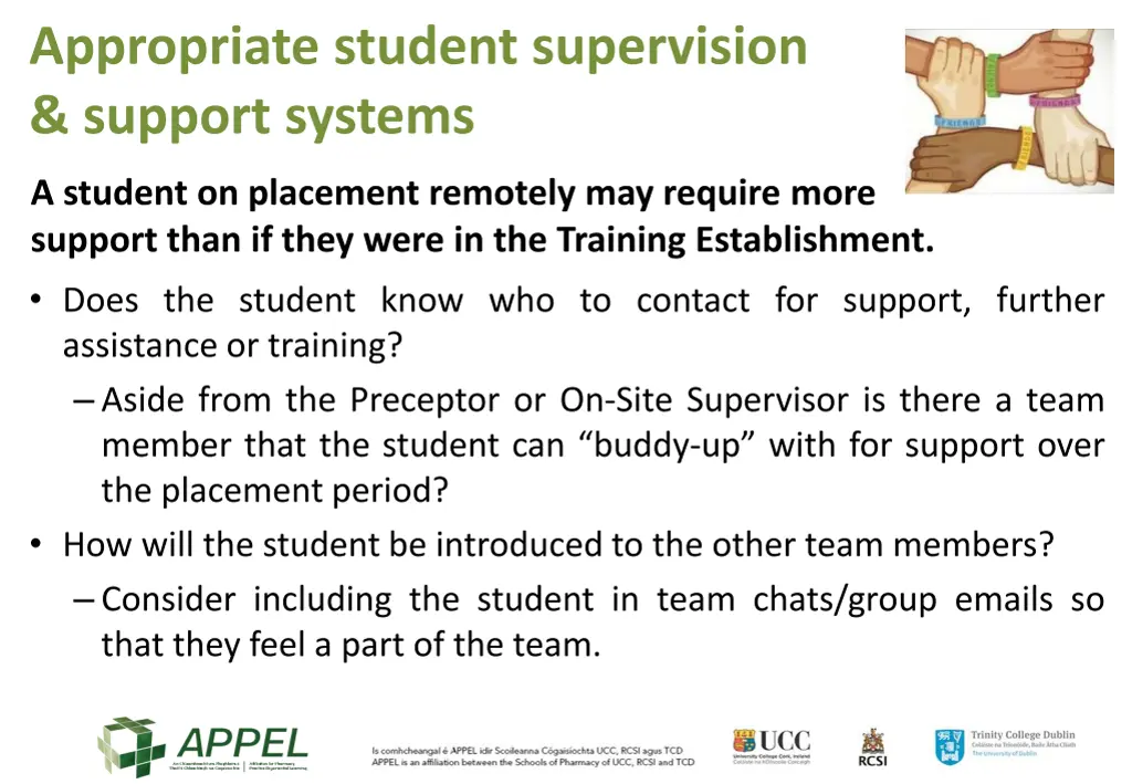 appropriate student supervision support systems