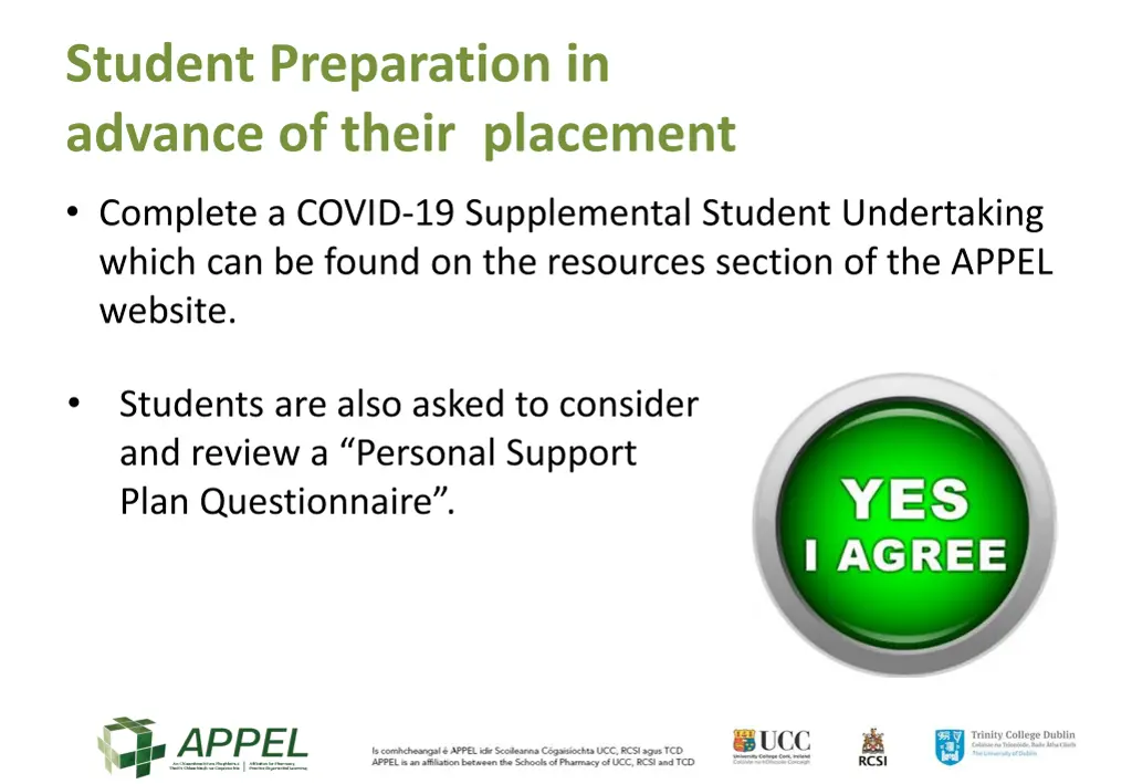 student preparation in advance of their placement 2