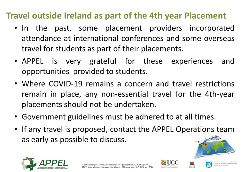 travel outside ireland as part of the 4th year