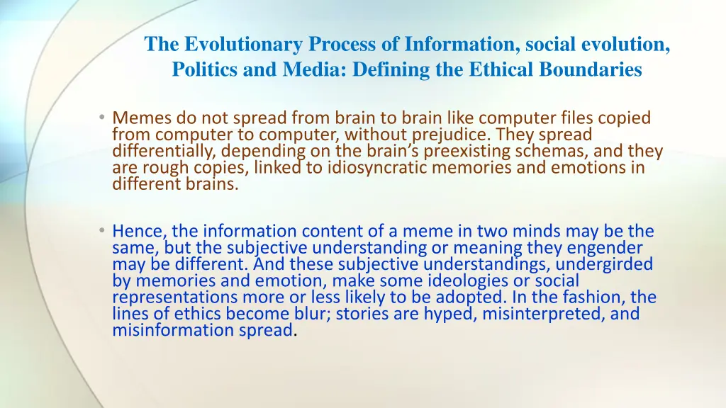the evolutionary process of information social 12