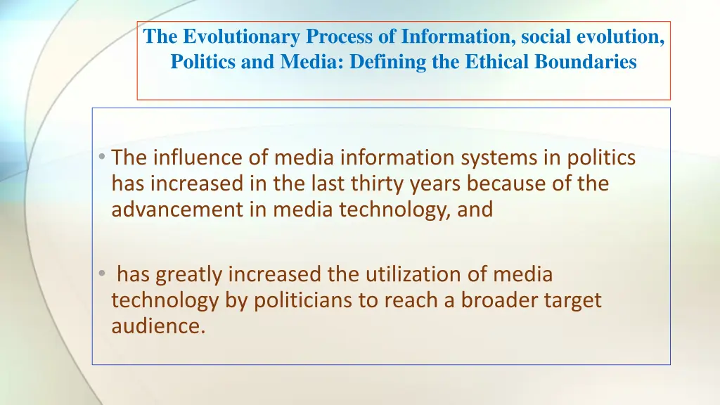 the evolutionary process of information social 14