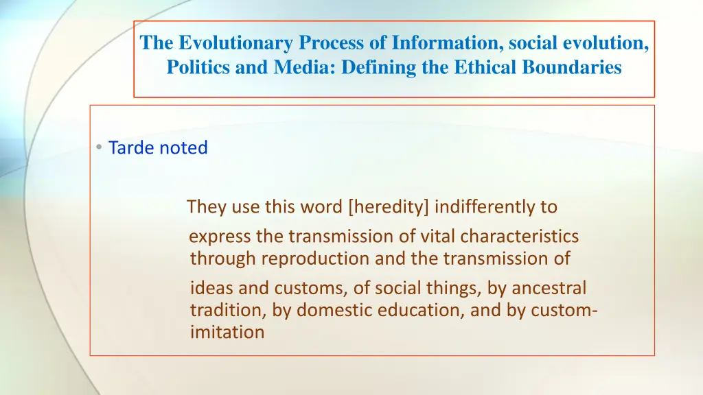 the evolutionary process of information social 7