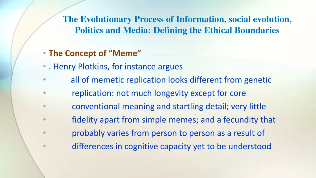 the evolutionary process of information social 9